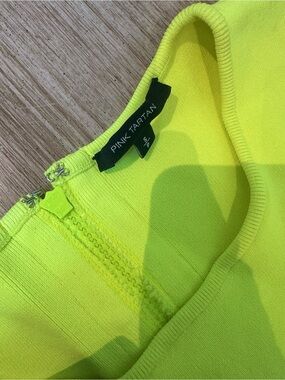 Pink Tartan Neon Lime  Knit summer Dress